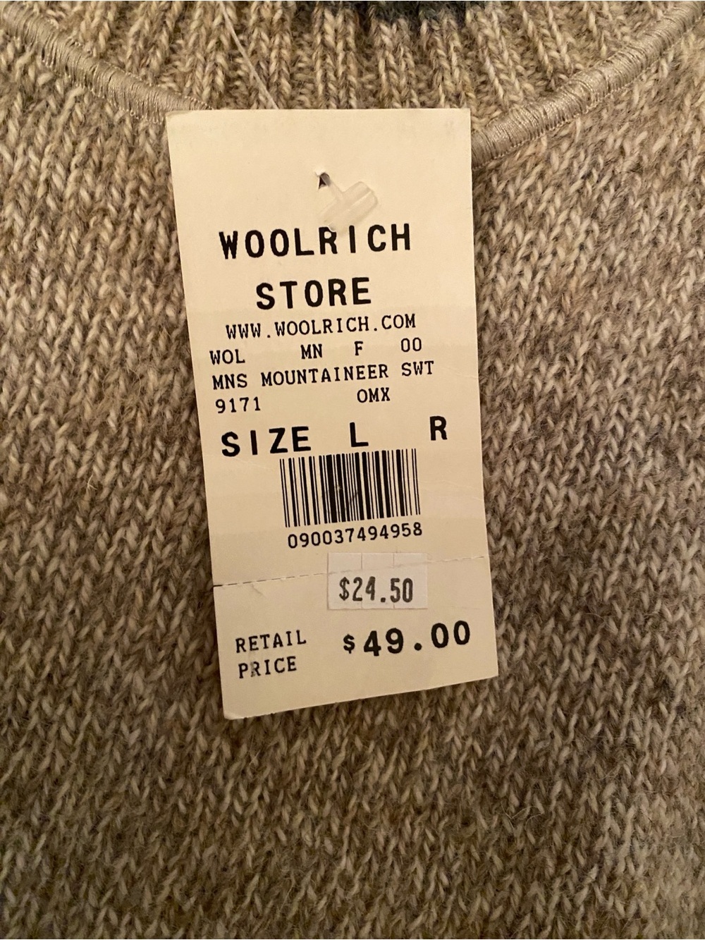 Vintage 90s dead stock New with tags Woolrich sweater size large - Picture 3 of 9